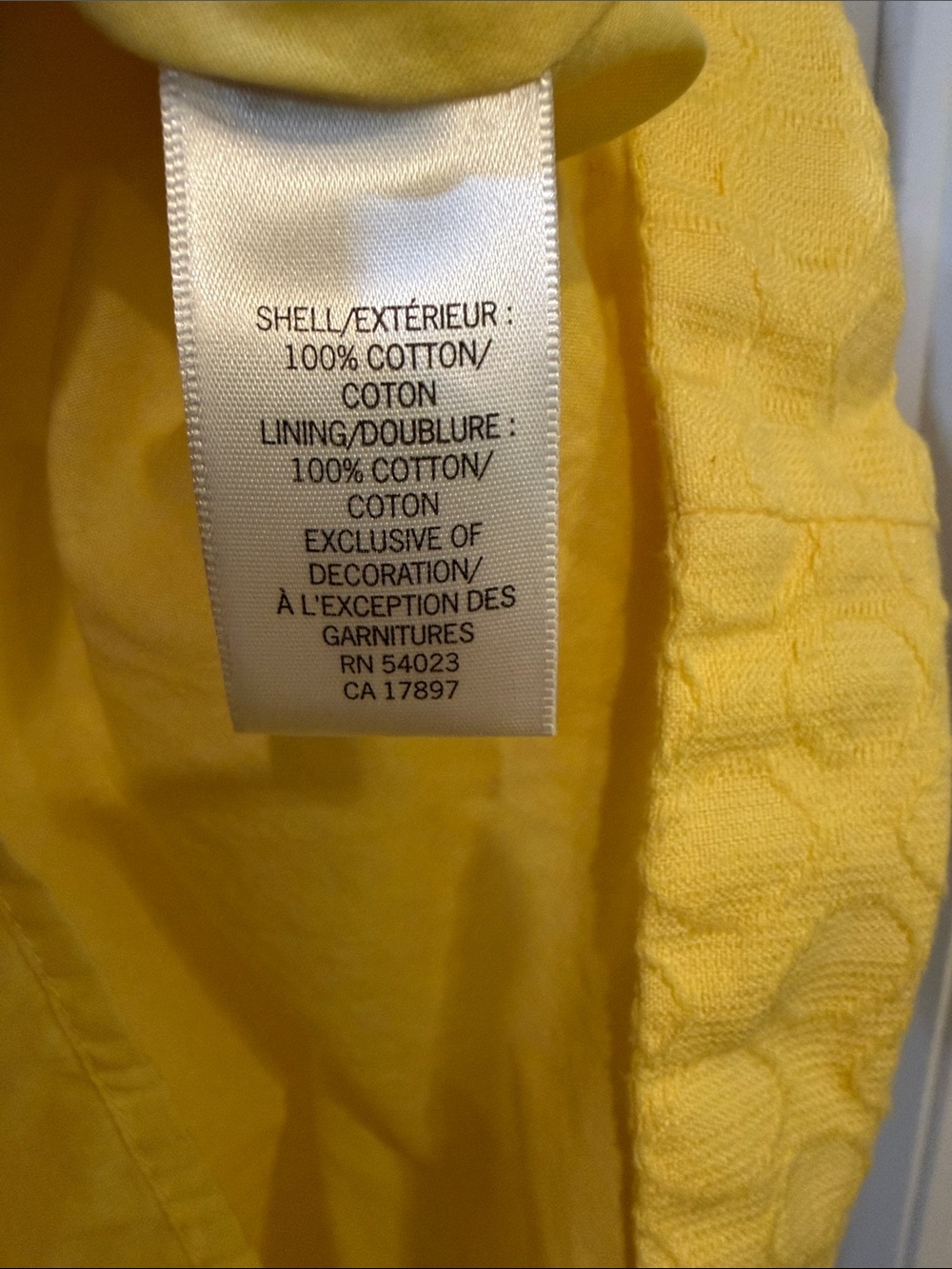 Banana Republic Yellow Sleeveless Dress with White Lace Trim - Picture 3 of 10